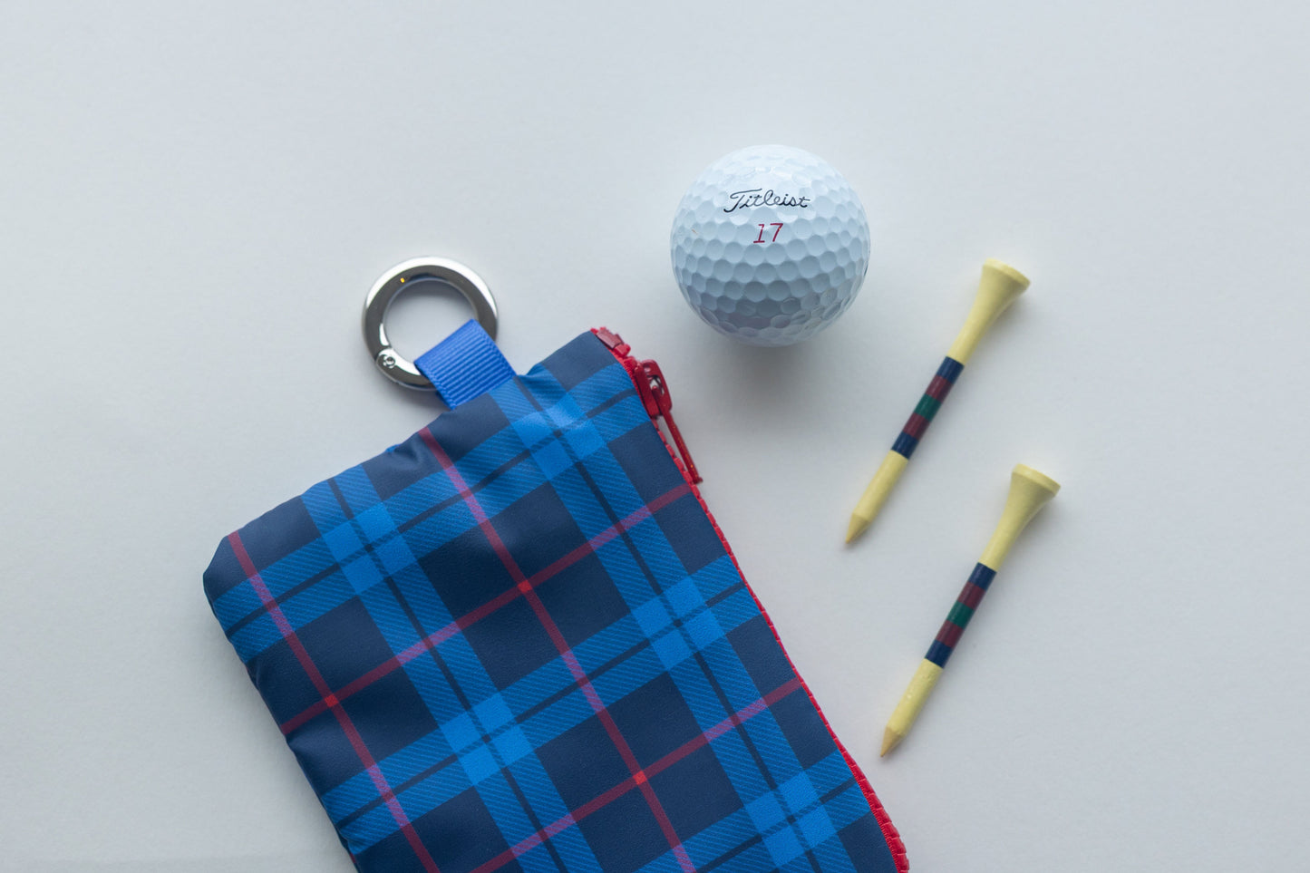 Mini Zip - Navy Tartan