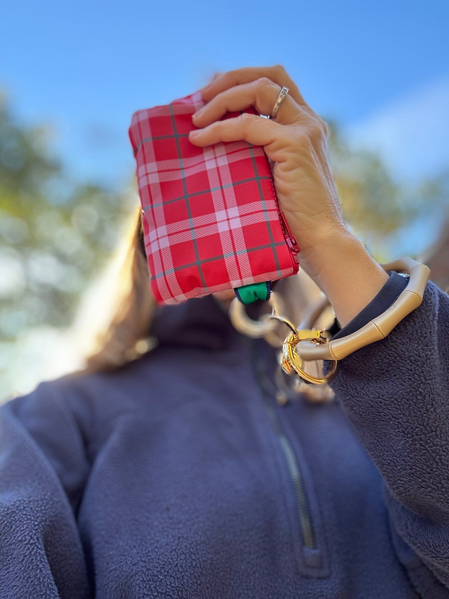Mini Zip - Tartan Red
