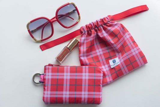 Mini Zip - Tartan Red