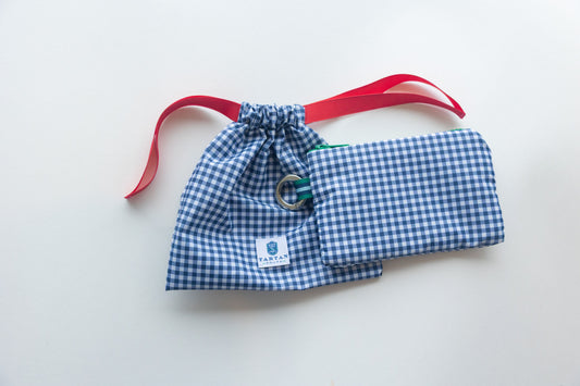Mini Zip - Navy Gingham