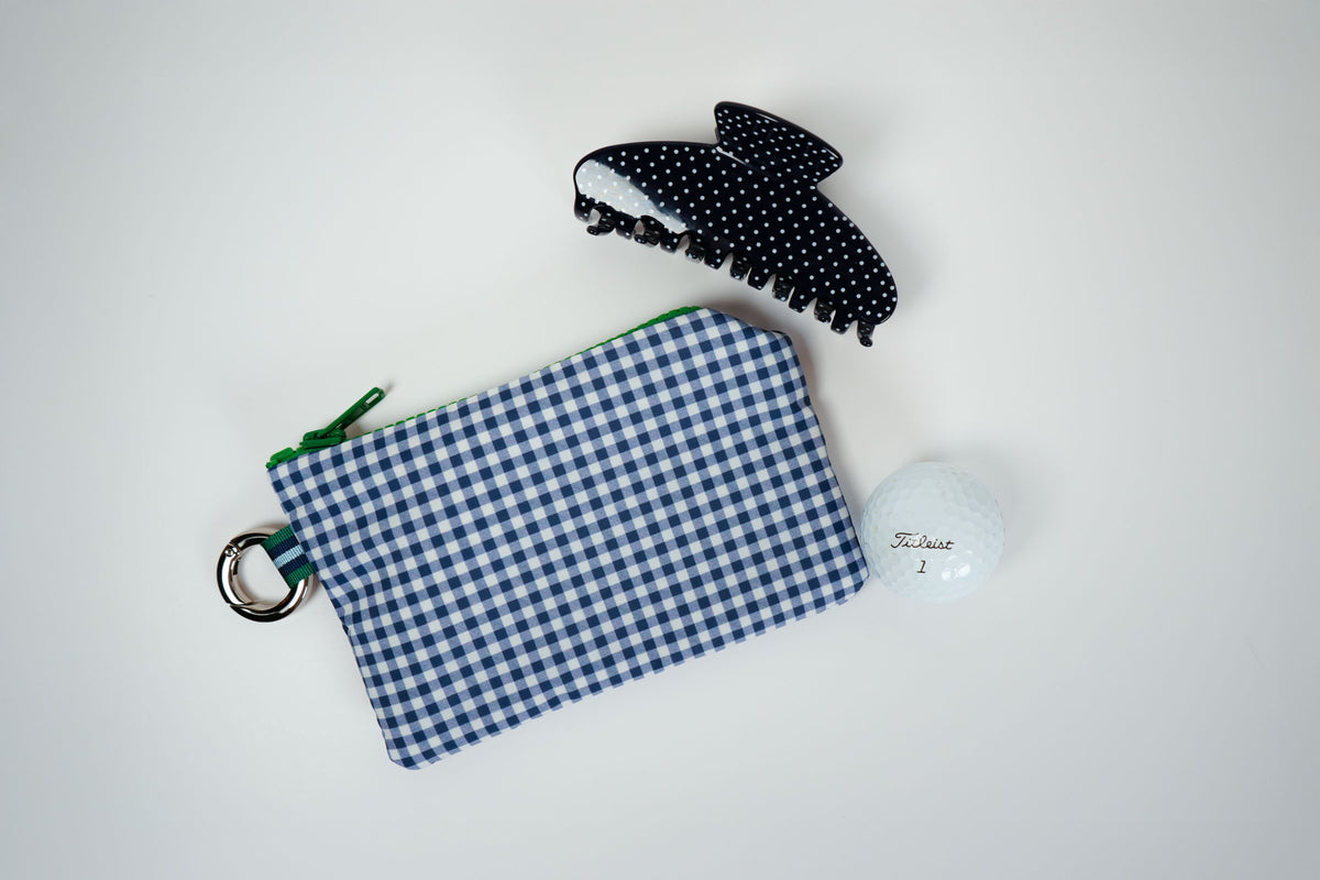 Mini Zip - Navy Gingham
