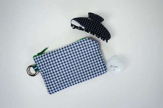 Mini Zip - Navy Gingham